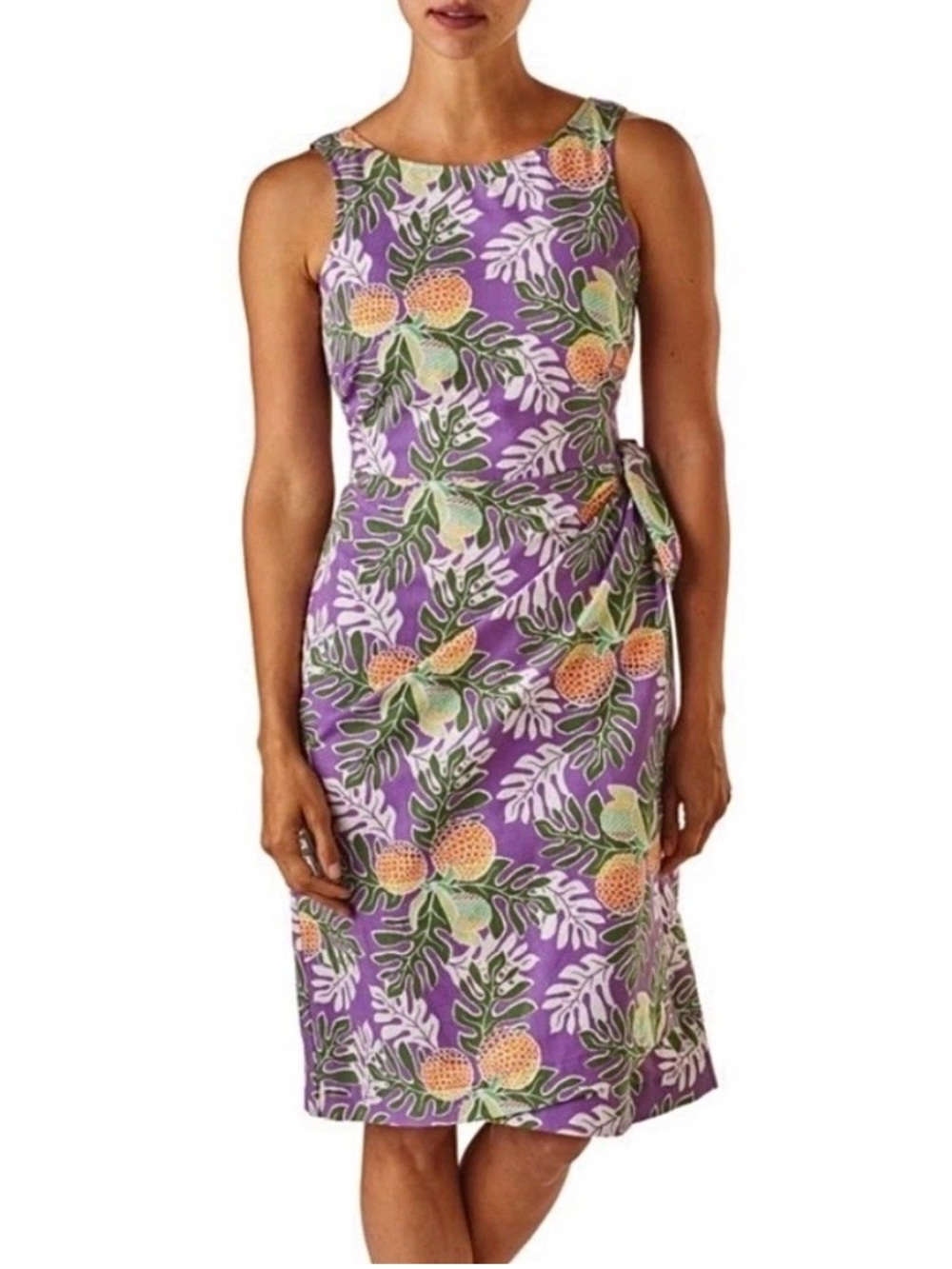 Patagonia Pataloha Dress Ulu Paradise Light Acai Size 14 Hawaiian Tropical Print